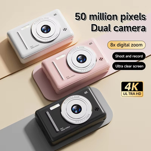 Appareil photo numérique portable rétro CCD 4K, 50 <span class=keywords><strong>millions</strong></span> de pixels, double flash, mise au point automatique, anti-vibration intelligent, MicroSD, zoom optique 7,1x-16x - Product Image 2