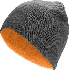 Gorros Grises con Franjas Reflectantes al por Mayor, Hilo Acrílico para Gorros Tejidos, Diseño Personalizado con Logotipo, Gorro Reflectante - Product Image 2
