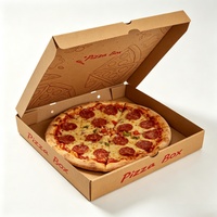 Boîte à pizza en carton jetable en gros, épaisseur 0,8 mm, durable, écologique, emballage à emporter