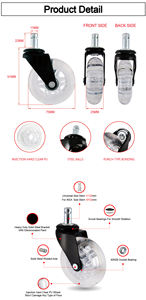 Chair <b>Caster</b> <b>Wheels</b> Furniture - Product Image 6