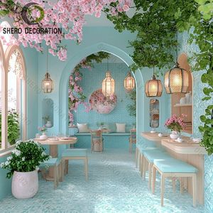 Mostrador personalizado de madera para cafetería de grado comercial a la venta con <span class=keywords><strong>puerta</strong></span> de vidrio, almacenamiento de escaparate de panadería - Product Image 1