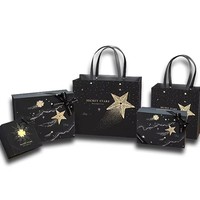 Boîte cadeau carrée rigide en papier noir portable, modèle 2026, la plus récente, avec poignée, impression personnalisée acceptée