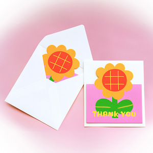 Grazioso fiore <span class=keywords><strong>di</strong></span> Design "grazie" biglietto regalo <span class=keywords><strong>di</strong></span> auguri <span class=keywords><strong>di</strong></span> compleanno carta artigianale prodotto - Product Image 4