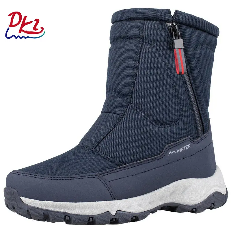 Wholesale Side Zipper New Type Fashion Plush Snow Boots Over Size New Warm Boots 30% Wool Couple's Snow Boots