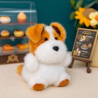 Porte-clés en peluche mini animal mignon, poupée chiot œuf frit Kawaii, jouet pendentif de sac doux et moelleux, cadeau pour filles, décoration de sac à dos