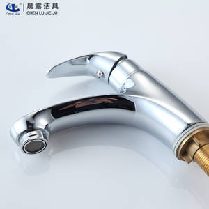 Robinet de lavabo à poignée unique Chen Lu Jie Ju, avec cartouche céramique, à poser sur le comptoir, finition chromée - Product Image 4