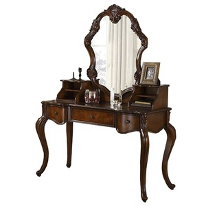 Antique European Mirrored <strong>Dressing</strong> <strong>Table</strong> <strong>Brown</strong> for Bedroom - Product Image 1