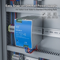 Alimentation industrielle sur rail DIN 480W, convertisseur AC/DC 24V 48V, alternative OKEY NDR-480, 50A, efficacité 85%