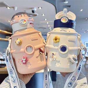 Hot Tomatodos Filles 17oz Double Paroi Vide De Agua Tasse En Acier Inoxydable Isolé École Enfants Thermos Bouteille D'eau Avec <span class=keywords><strong>Paille</strong></span> - Product Image 2