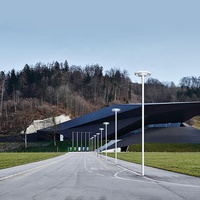 UFO Design Led solaire Parking lumières mât de drapeau lampe produit breveté IP65 étanche jardin extérieur mât de drapeau solaire Top