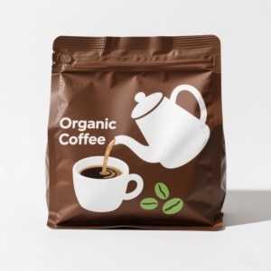 Logo kustom/desain cetak Food Grade satu arah katup Degassing ritsleting dapat ditutup kembali Foil Dalaman Gusset samping 1lb-5lb kopi grosir - Product Image 1