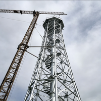 Tour de radar en treillis d'acier galvanisé à chaud avec plateforme de support stable pour radar météorologique