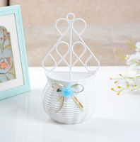Vase à fleurs mural en plastique suspendu, 1 pièce, panier à fleurs mural, décoration de jardin Rural, maison, décor