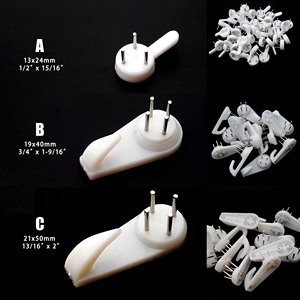 Crochets muraux sans trace <span class=keywords><strong>pour</strong></span> photos, clous à béton, crochets en plastique sans trace, porte-photos sans trace - Product Image 5