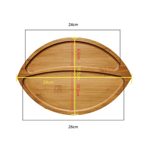 Plateau en bambou en forme <span class=keywords><strong>de</strong></span> <span class=keywords><strong>feuille</strong></span> multifonctionnel nouvellement conçu, ensemble <span class=keywords><strong>de</strong></span> plateaux <span class=keywords><strong>de</strong></span> service, plateau à steak, plateau à fruits pour les fêtes à thème - Product Image 1