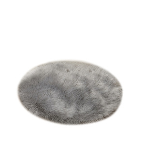 <b>Round</b> Plush <b>Rug</b> Solid Color Washable For Living Room Bedroom - Product Image 4