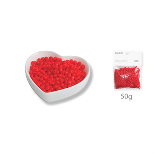 Perline Rosse Ilan da 4mm, 50g per Creazione di Gioielli - Product Image 1