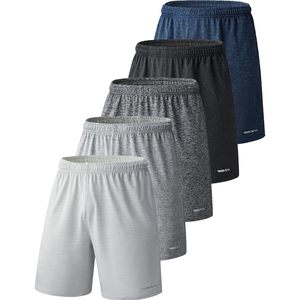 Pantalones Cortos de Baloncesto Deportivos FOXA, Paquete de 5, Secado Rápido, Ropa Deportiva para Hombre con Bolsillos - Product Image 1