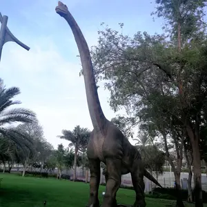 Grande scultura di dinosauro di dimensioni reali realistica fatta a mano per la decorazione del parco dei dinosauri