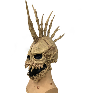 Mặt nạ xương đa giác kinh dị Mặt nạ zombie đáng sợ Mặt nạ cao su cho bữa tiệc Halloween Giáng sinh Phục sinh Đạo cụ trang trí - Product Image 3