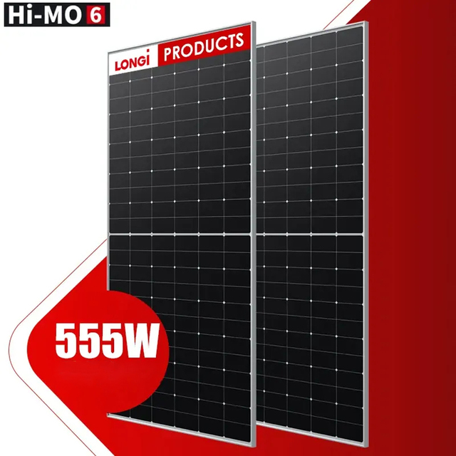 Higher Efficiency Longi Bifacial Double Glass Solar Panels HPBC LR5-72HBD-550M 555W 560W 565W 570W PV Module Fotovoltaic Panel