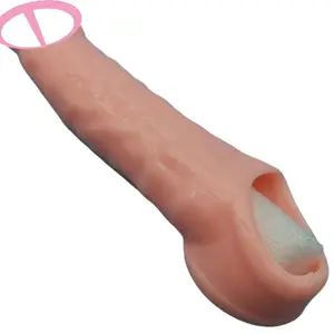 硅胶龙锁精子环魔法隐形阴茎套可重复使用肤色男用避孕套