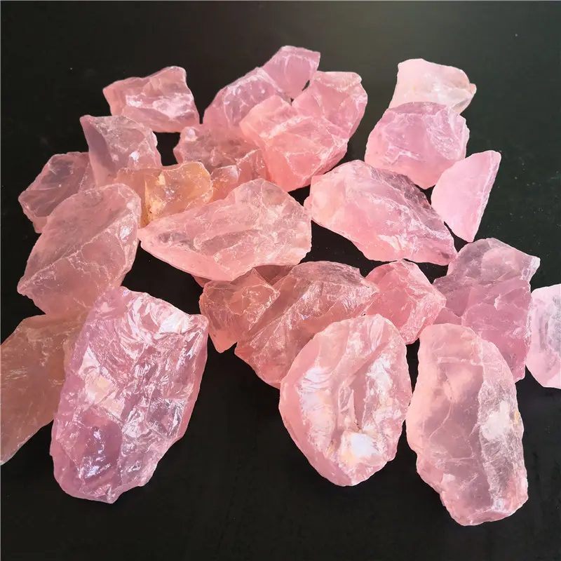 Commercio all'ingrosso naturale quarzo rosa grezzo della pietra preziosa grezza pietra grezza per la decorazione