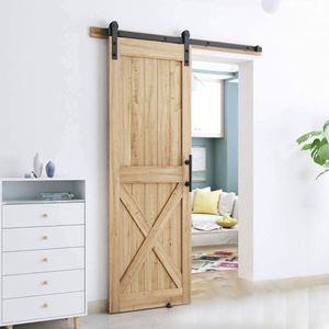 WEKIS Durable Heavy Duty Pull Flush Door Handle <b>Set</b> Black Sliding Barn Door Hardware for Outdoor Bedroom Kitchen Soundproof - Product Image 6