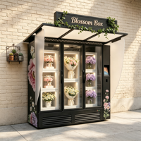 Distributeur Automatique Réfrigéré de Fleurs Grande Capacité pour Extérieur, Type Casier, Kiosque Libre-Service pour Bouquets avec Surveillance à Distance (OEM/ODM)