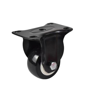 1 Zoll 1,5 Zoll <span class=keywords><strong>2</strong></span> Zoll <span class=keywords><strong>2</strong></span>,5 Zoll leichte kleine Möbel starre rotierende Rollstuhl rolle schwarz Polyurethan-Lenkrad - Product Image 6