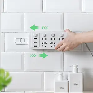 Lugboard-soporte de pared para enchufes, caja de almacenamiento para enchufes, bandeja de cables y estante de enrutador