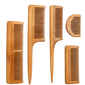 Peine de madera de Neem, peine para el cabello natural, antiestático, impermeable, ecológico, antibacteriano, portátil, para el cuidado personal y de belleza - Product Image 1