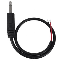 3.5mm 2 pôles TS Audio Mono Jack prise mâle vers fils nus câble à extrémité ouverte