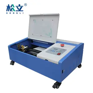 Mini Máquina <span class=keywords><strong>de</strong></span> Grabado Láser CO2 3020 <span class=keywords><strong>de</strong></span> 40W/50W, Compatible con AI, BMP, PLT para Grabado en Madera y Goma, Fuente Láser Raycus y Guía Hiwin - Product Image 2