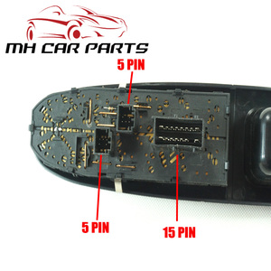 MH Electronic für Peugeot 406 8B Baujahr 1995-2004 Front <span class=keywords><strong>Left</strong></span> Power Electric Window <span class=keywords><strong>Switch</strong></span> Control 6554CF 6554.CF 6554 CF - Product Image 6