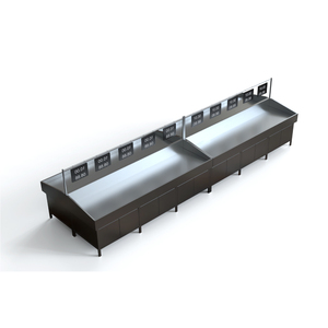 Estante de Acero Inoxidable de Doble Cara para Supermercado, Resistente, para Exhibición de Mariscos y Productos - Product Image 4