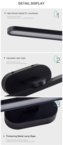 Modern Rectangular Aluminum Wall <b>Lamp</b> Black LED <b>Touch</b> Control 5000K Daylight Surface Mounted for Living Room - Product Image 6