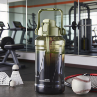 Bouteille d'eau en plastique réutilisable Longstar 2,5 L, anti-fuite, sans BPA, écologique, avec corde et sac pour la randonnée, le vélo, le camping et les voyages