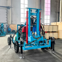 Foreuse hydraulique diesel rotative entièrement automatique pour puits d'eau, profondeur de forage max. 200 m, pompe incluse, utilisation facile
