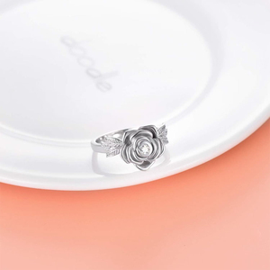 Cincin guci kremasi bunga mawar baja tahan karat cincin yang dicintai dengan abu kremasi perhiasan cincin kremasi - Product Image 4
