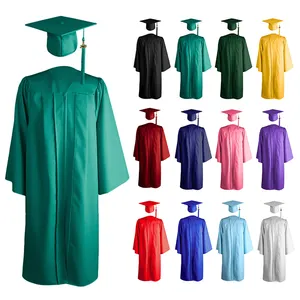 Economy Bachelor Matte Forest Green University Graduation Cap and Gown