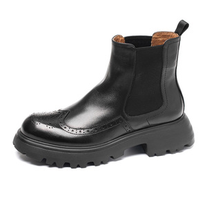 Zapatos de vestir de cuero <span class=keywords><strong>para</strong></span> <span class=keywords><strong>Hombre</strong></span>, botas con punta de cuero a la moda, regalos <span class=keywords><strong>para</strong></span> <span class=keywords><strong>Hombre</strong></span> que lo tiene todo - Product Image 4