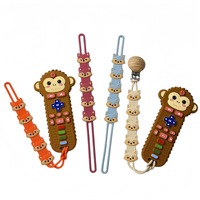 Chaîne de sucette pour bébé de style nouveau du Guangdong, en silicone souple de qualité alimentaire, résistante aux déchirures, avec clip de dentition et sangle anti-perte
