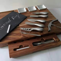 Planche à découper pliable multifonction de luxe en bambou et bois d'acacia, durable, personnalisable, pour fromage et couteaux