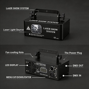 Proiettore Laser RGB 500W con <span class=keywords><strong>Effetto</strong></span> Sonoro Attivo DMX512 per DJ, Discoteca, Feste e Palcoscenici - Product Image 4