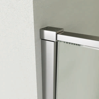 Porte de douche en verre trempé de qualité supérieure avec cadre en aluminium et charnières