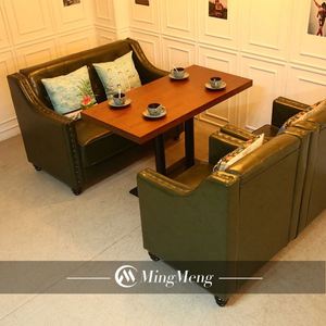 VIP couch Cafe Bar Club Restaurant โซฟาและโต๊ะร้านอาหาร Booth ที่นั่งโมเดิร์นคาเฟ่เฟอร์นิเจอร์โซฟา - Product Image 6