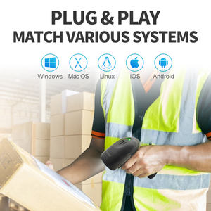 เครื่องอ่านบาร์โค้ดไร้สาย Xincode Supermarket Checker Plug and Play แบบพกพา รองรับ QR Code และบาร์โค้ด 1D 2D รุ่น X-9701C - Product Image 2