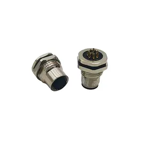 Panel wasserdichter Stecker 2-17 Core Male Front Lock Wasserdichter Sitz M12 Aviation Plug Connector