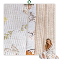 Tissu tricoté de haute qualité, mélange 70% bambou 30% coton, teint uni, personnalisable en largeur et couleur, pour langes et vêtements pour bébés